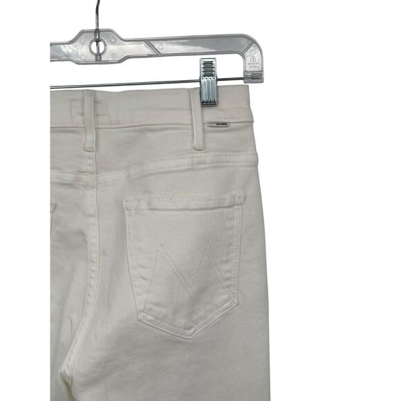 Mother Jeans The Hustler Ankle Fray Fairest Of Them All White Size 28 - Picture 6 of 13